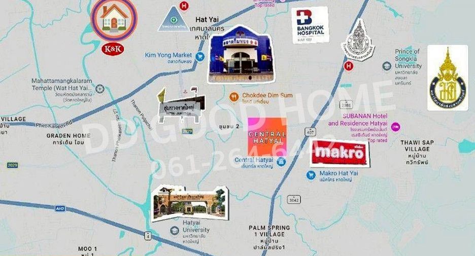 For sale land in Hat Yai, Songkhla