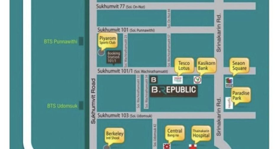 For rent 2 bedrooms condo in Bang Na, Bangkok