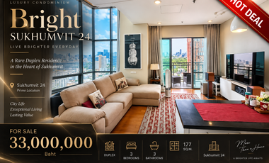 For sale 3 bedrooms condo in Khlong Toei, Bangkok