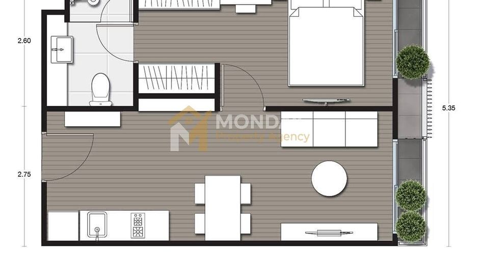 Wohnung zum Kauf mit 1 Zimmer in Khlong Toei, Bangkok