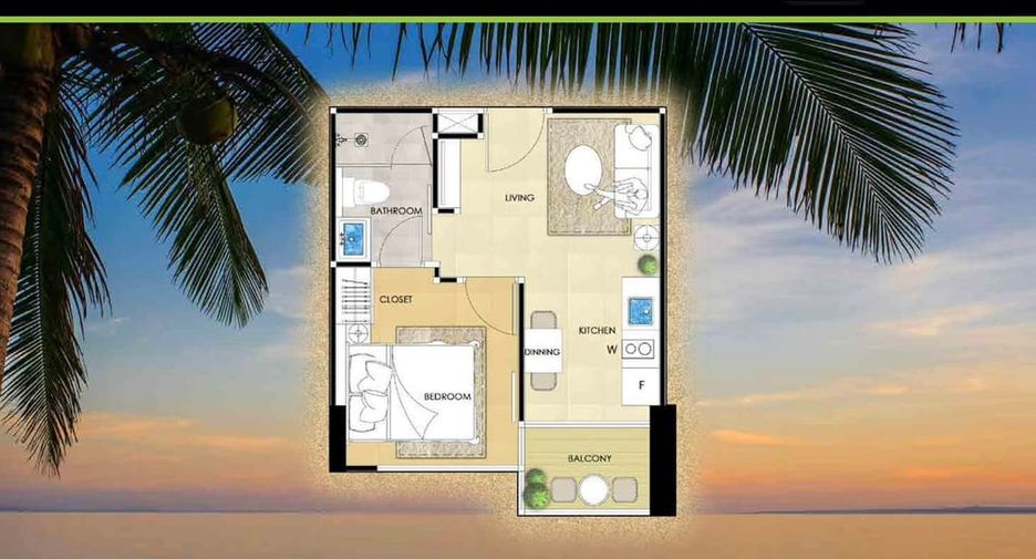 For sale 1 bed condo in Jomtien, Pattaya