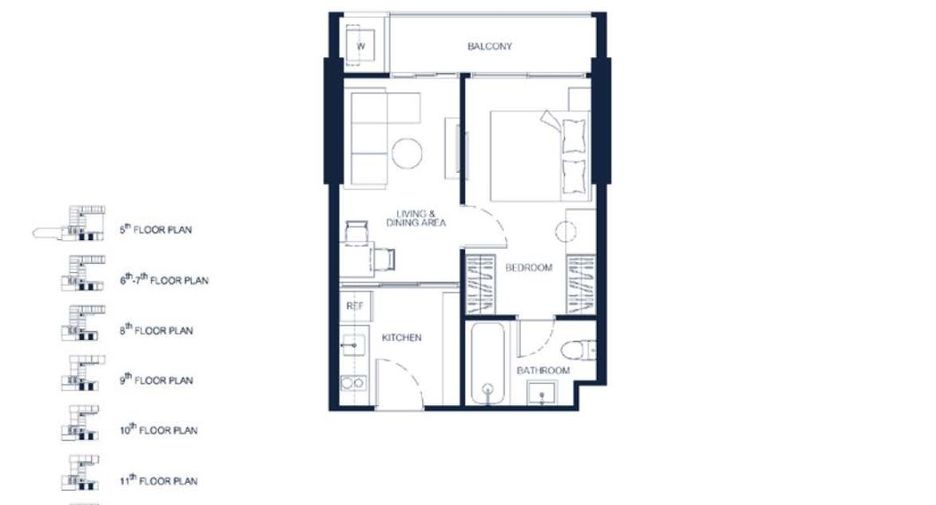 Wohnung zum Kauf mit 1 Zimmer in Bang Lamung, Chonburi