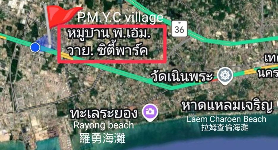 For sale 3 bedrooms townhouse in Mueang Rayong, Rayong