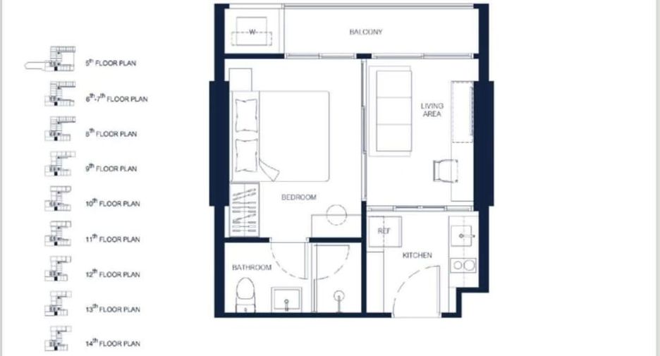 Wohnung zum Kauf mit 1 Zimmer in Bang Lamung, Chonburi