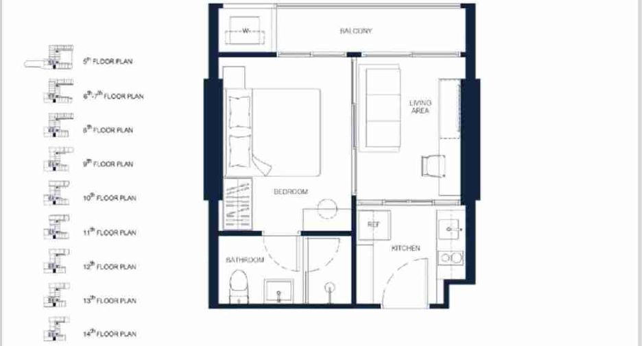 Wohnung zum Kauf mit 1 Zimmer in Bang Lamung, Chonburi