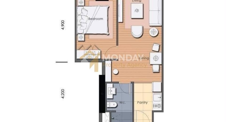 Продажа 1 кровать кондо в Чатучак, Бангкок