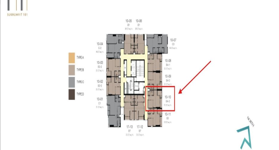 Condo en venta de 1 habitaciones en Phra Khanong, Bangkok