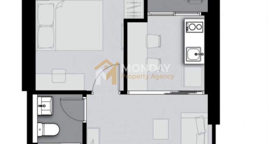 Condo en venta de 1 habitaciones en Huai Khwang, Bangkok