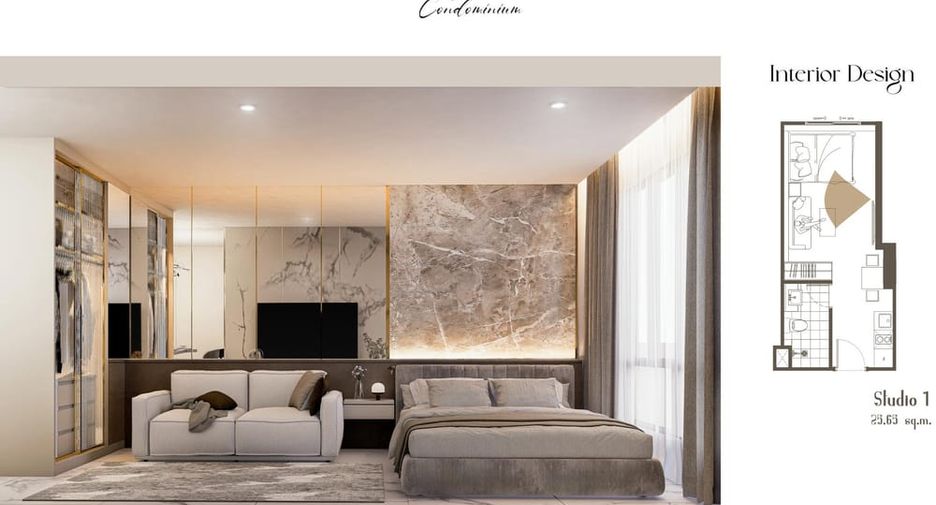 For sale 1 bed condo in Bang Lamung, Chonburi