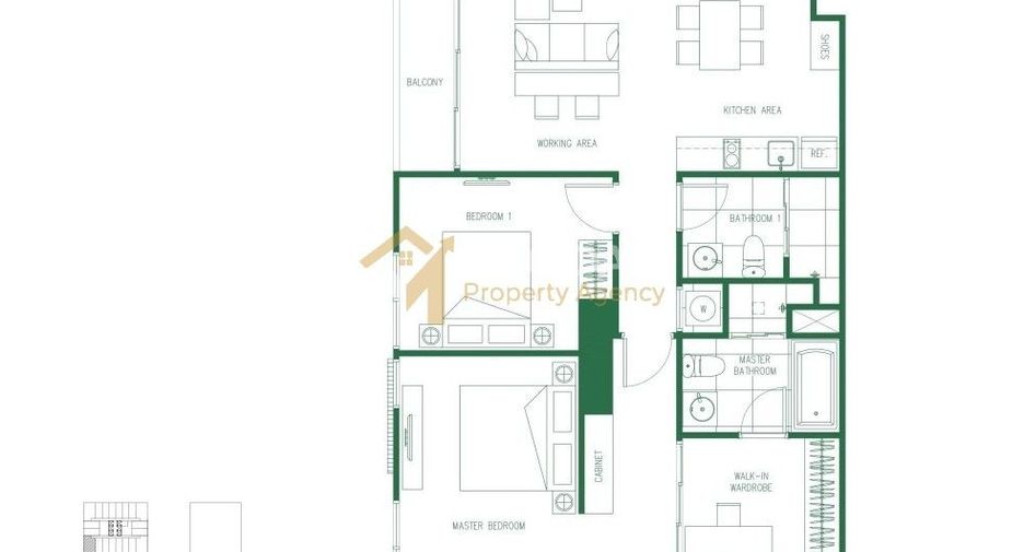 Condo en venta de 2 habitaciones en Ratchathewi, Bangkok