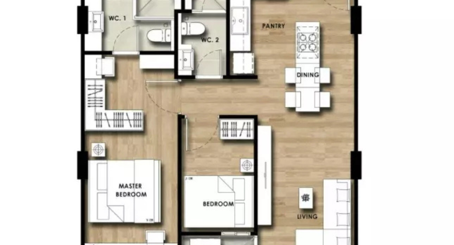 Wohnung zum Kauf mit 2 Zimmer in Mueang Samut Prakan, Samut Prakan