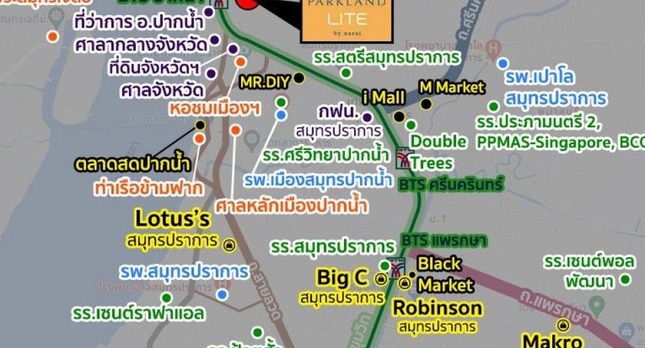 Condo en venta de 1 habitaciones en Mueang Samut Prakan, Samut Prakan