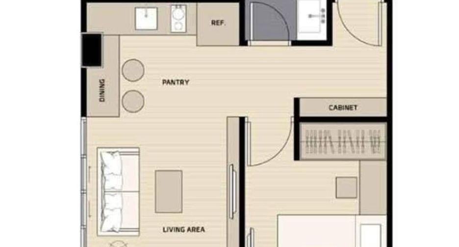 Wohnung zur Miete mit 1 Zimmer in Bang Rak, Bangkok