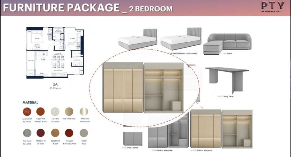 Wohnung zum Kauf mit 2 Zimmer in Bang Lamung, Chonburi