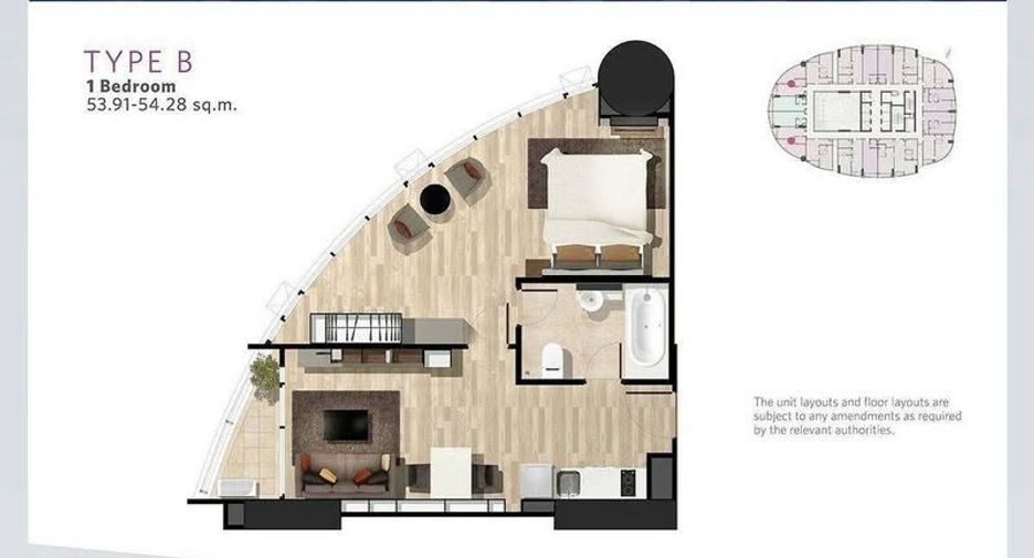 For rent 1 bed condo in Khlong Toei, Bangkok
