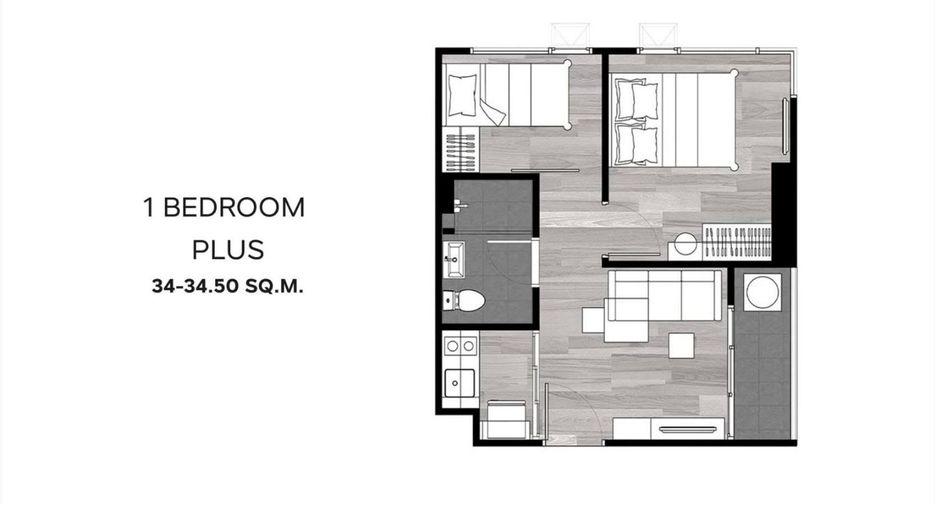 Wohnung zur Miete und zum Kauf mit 1 Zimmer in Bang Kapi, Bangkok