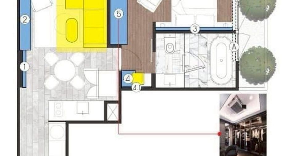 Condo en alquiler de 1 habitaciones en Khlong Toei, Bangkok