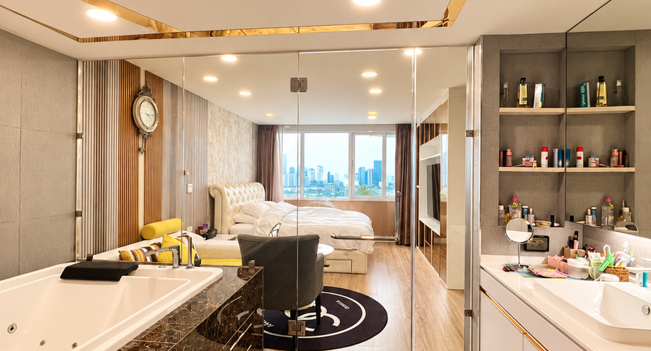 À louer 2 chambres condo à Huai Khwang, Bangkok