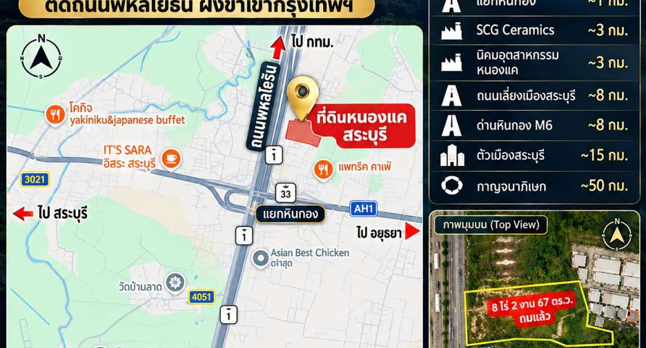 For sale land in Nong Khae, Saraburi