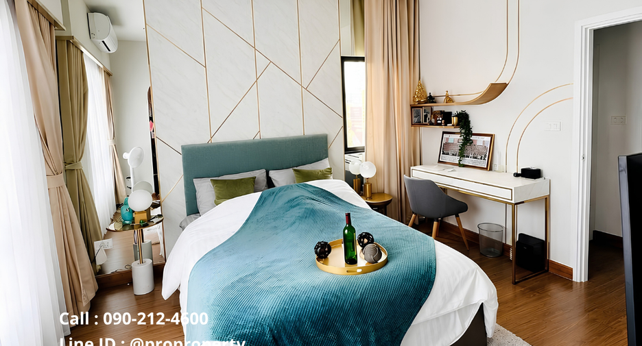 For rent 2 bedrooms townhouse in Lat Krabang, Bangkok