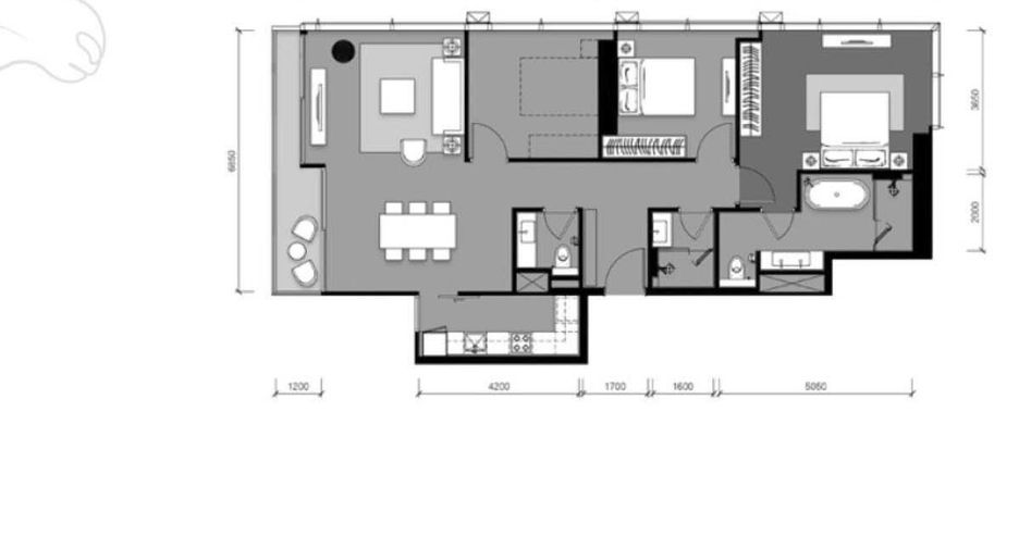 Condo en venta de 3 habitaciones en Sathon, Bangkok