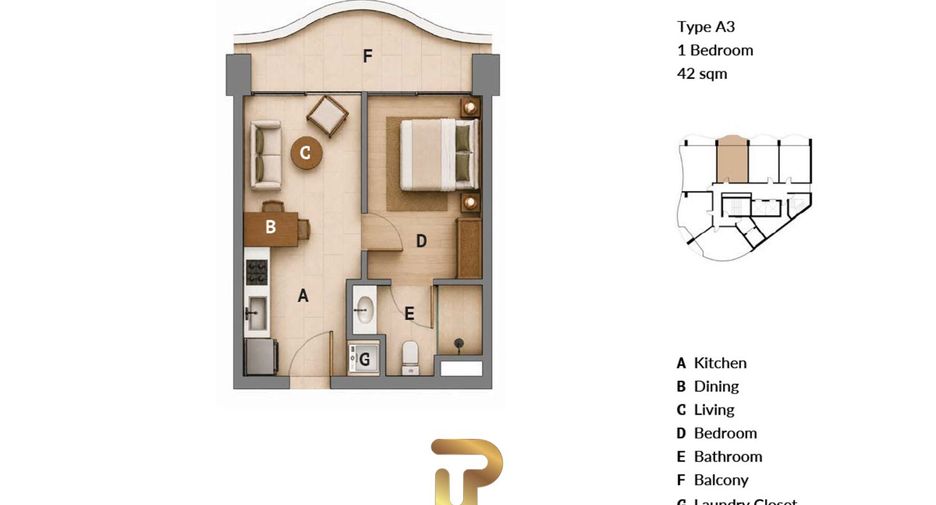 Condo en venta de 1 habitaciones en Bang Lamung, Chonburi