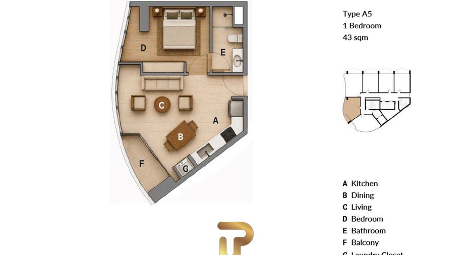 Condo en venta de 1 habitaciones en Bang Lamung, Chonburi