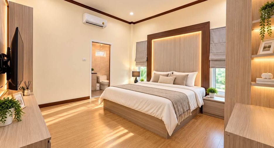 À louer 4 chambres maison à Bang Lamung, Chonburi