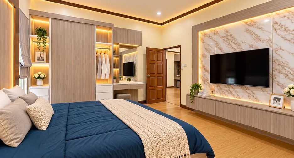 À louer 4 chambres maison à Bang Lamung, Chonburi