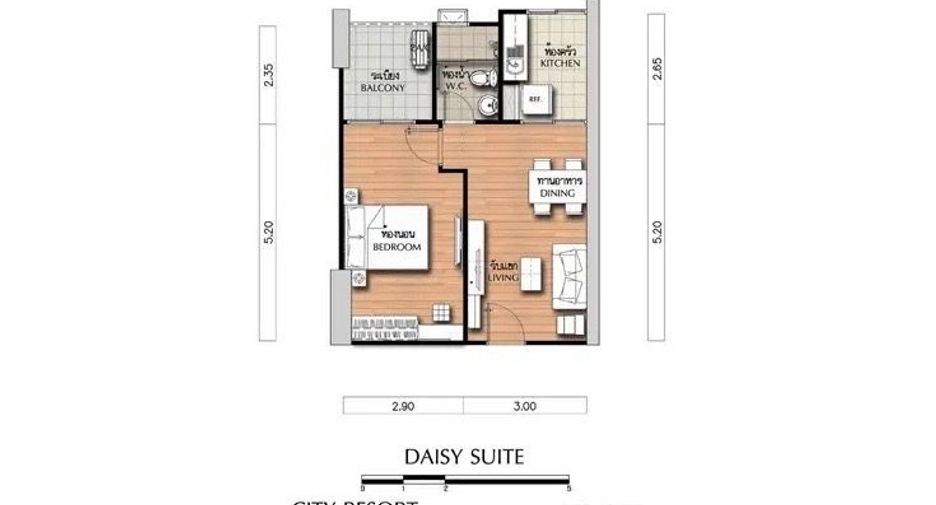 For sale 1 Beds condo in Hat Yai, Songkhla