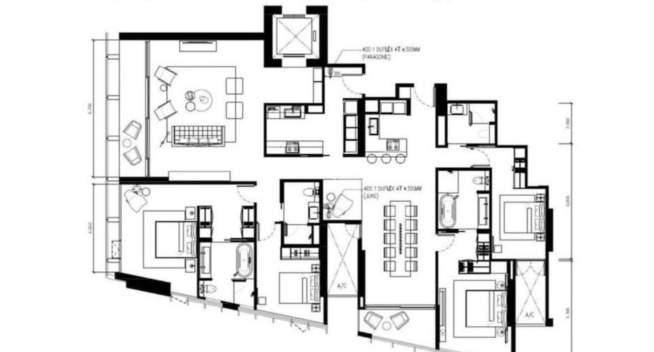 Condo en venta de 4 habitaciones en Khlong Toei, Bangkok