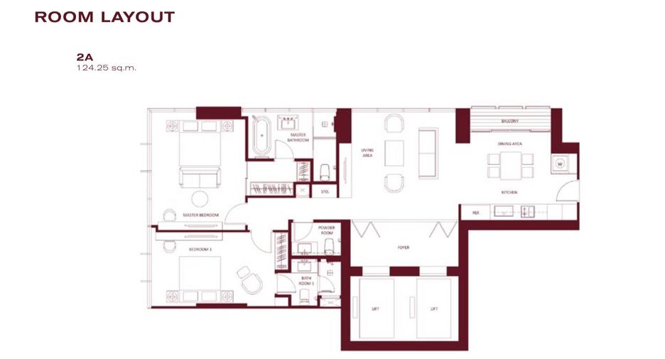 For rent 2 bedrooms condo in Watthana, Bangkok