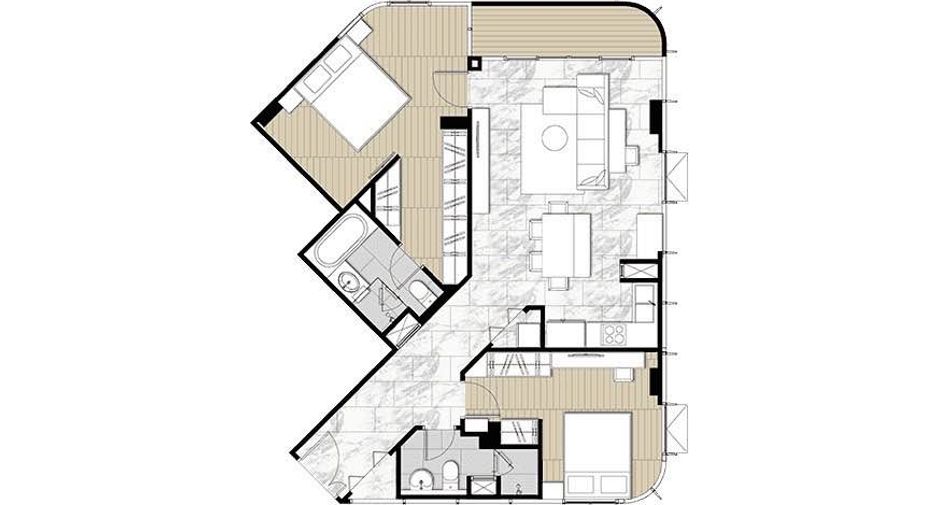 ให้เช่า 2 ห้องนอน คอนโด ใน วัฒนา, กรุงเทพฯ
