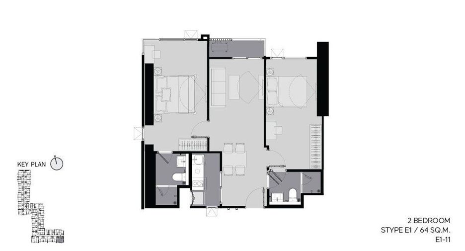 For sale 2 bed condo in Huai Khwang, Bangkok