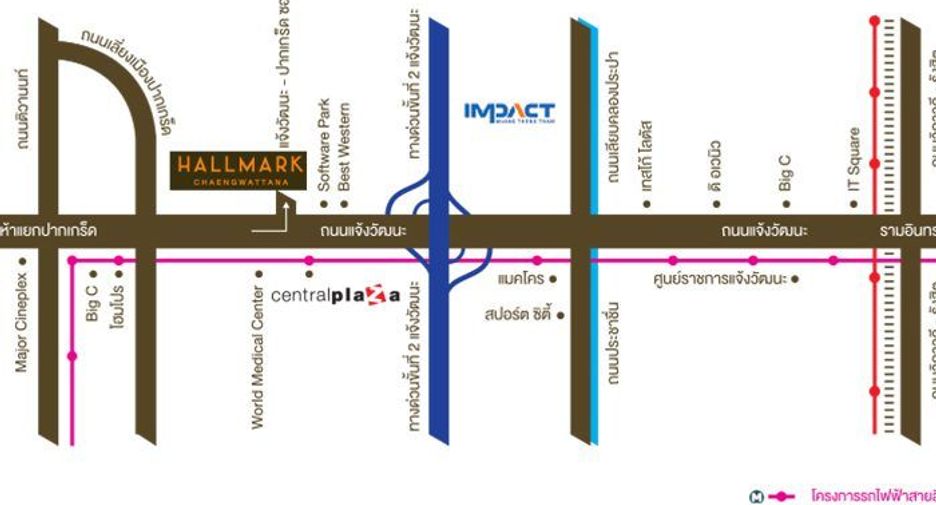 À vendre 1 chambre condo à Pak Kret, Nonthaburi