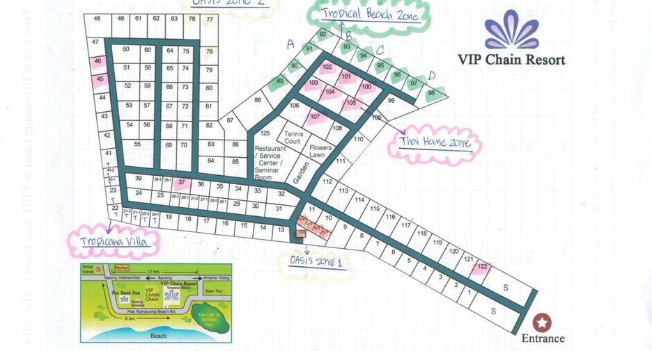 À vendre 2 chambres villa à Mueang Rayong, Rayong