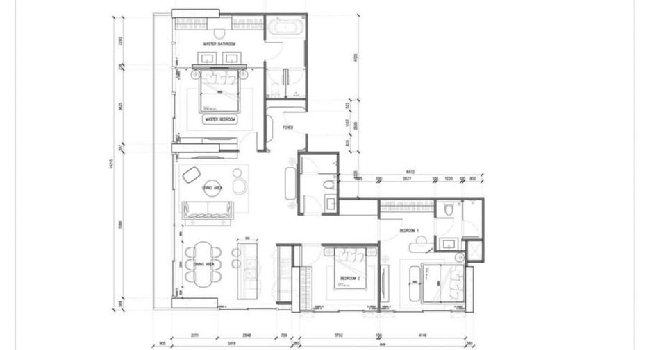 Condo en alquiler y en venta de 3 habitaciones en Watthana, Bangkok
