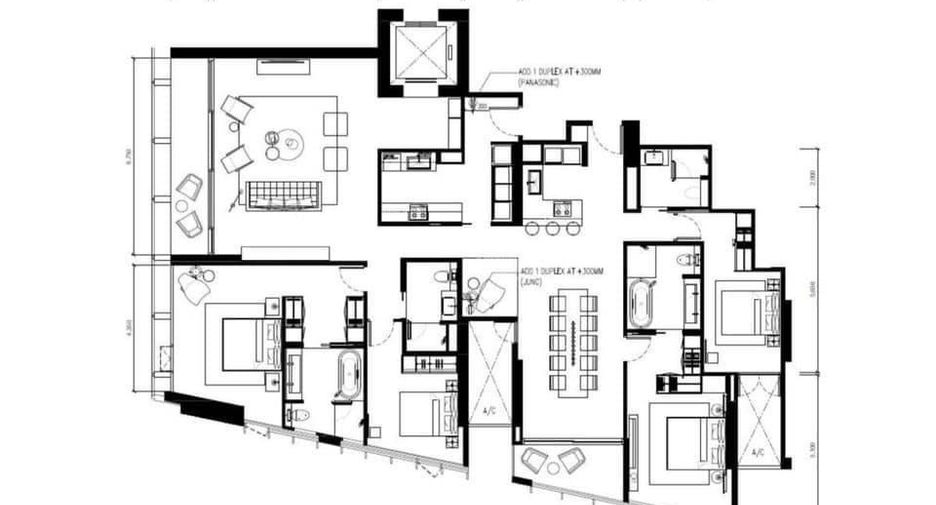 Condo en venta de 4 habitaciones en Khlong Toei, Bangkok