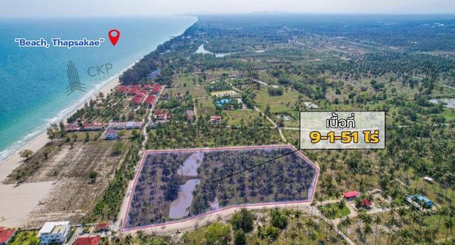 For sale land in Thap Sakae, Prachuap Khiri Khan