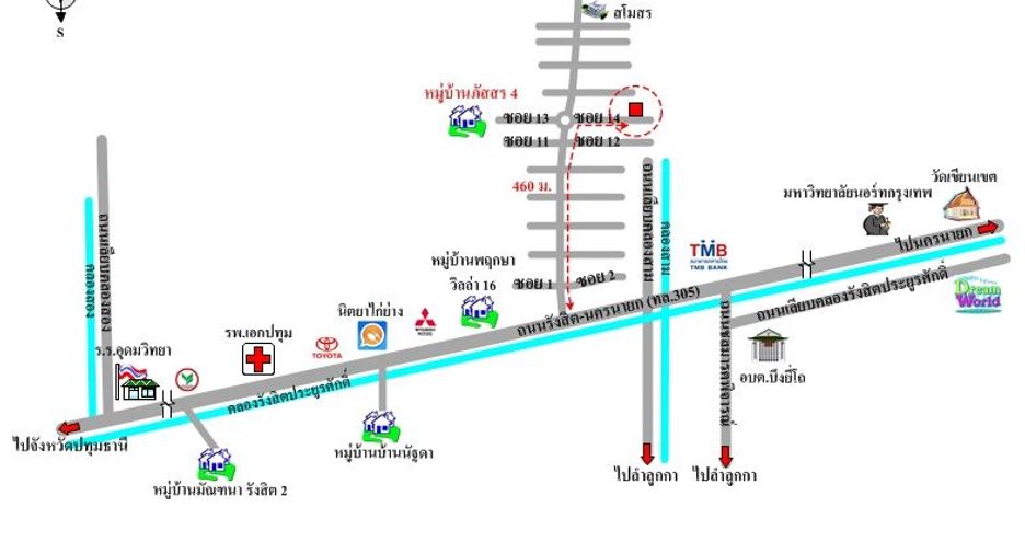 For sale 3 bedrooms house in Thanyaburi, Pathum Thani