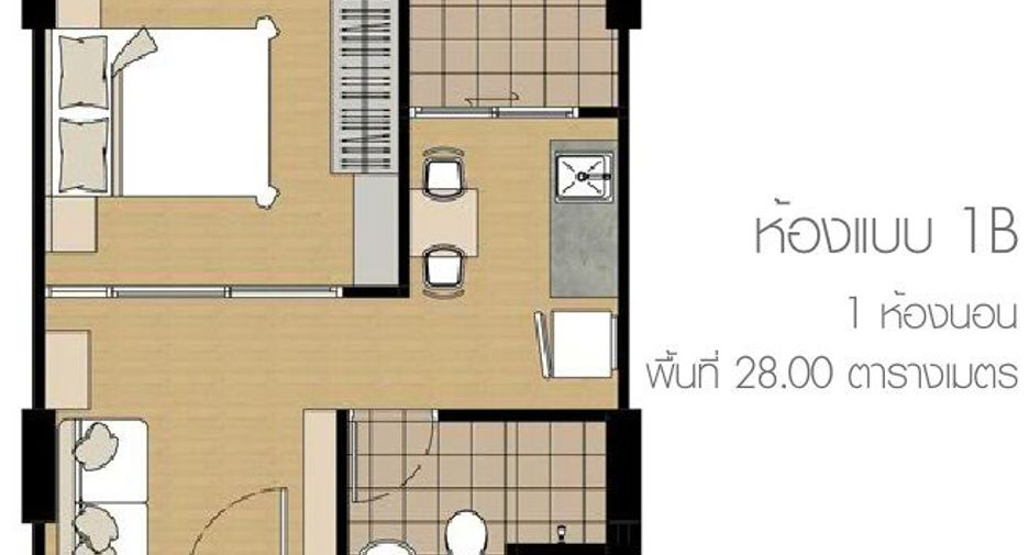 For sale 1 bed condo in Mueang Samut Prakan, Samut Prakan