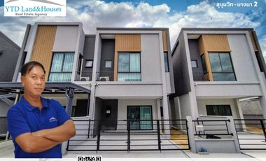 For rent 3 bed townhouse in Bang Phli, Samut Prakan