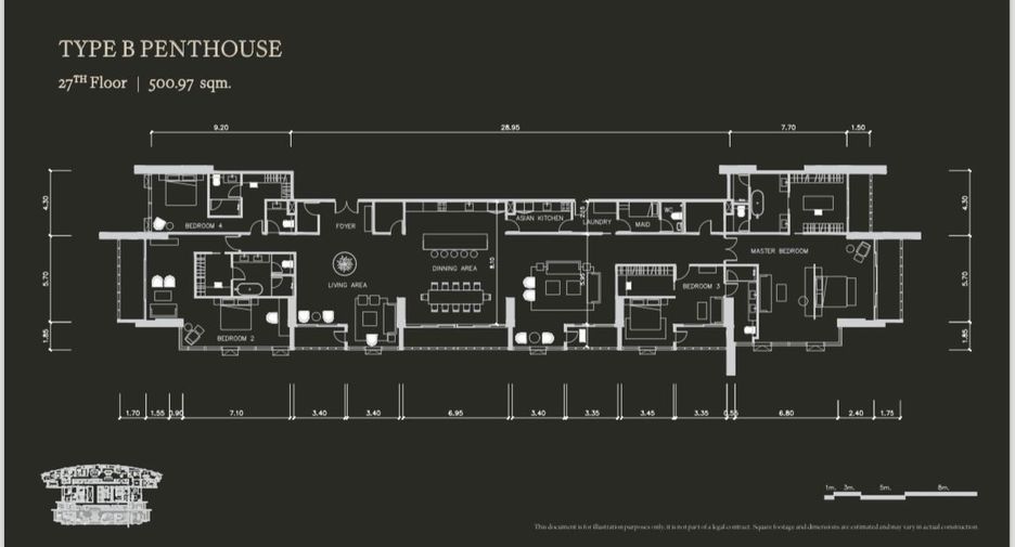 À vendre 4 chambres condo à Sathon, Bangkok